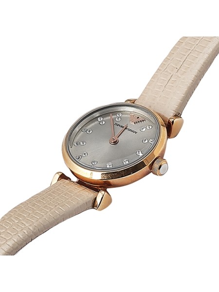 Emporio Armani AR1687 Relógio para mulher, pulseira de cuero real