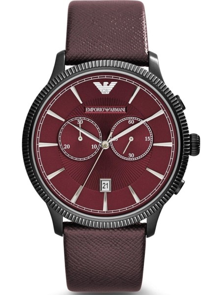 Emporio Armani AR1795 men's watch, real leather strap