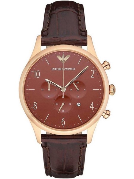 Emporio Armani AR1890 men's watch, real leather strap