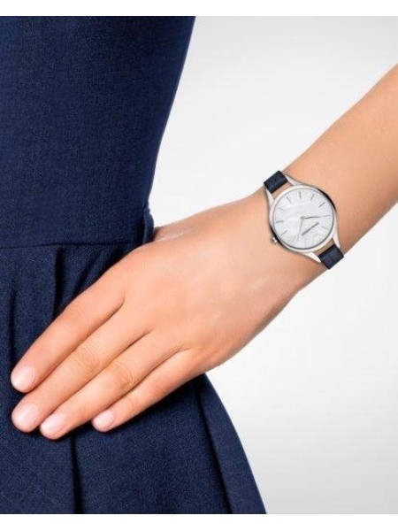Emporio Armani AR11090 Relógio para mulher, pulseira de cuero real