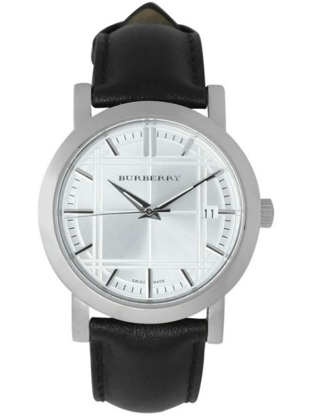 Burberry BU1382 men's watch, real leather strap