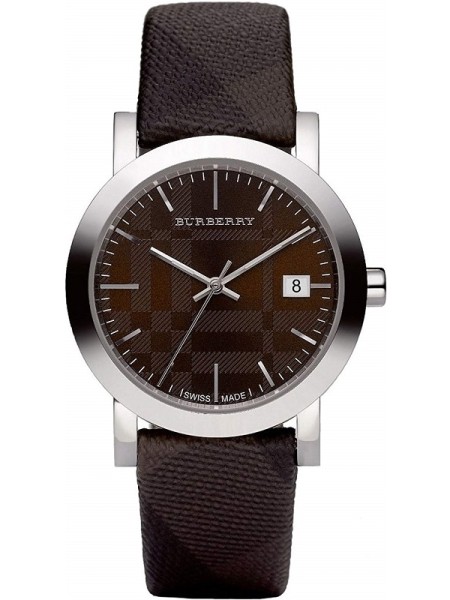 Burberry BU1775 ladies' watch, real leather / textile strap