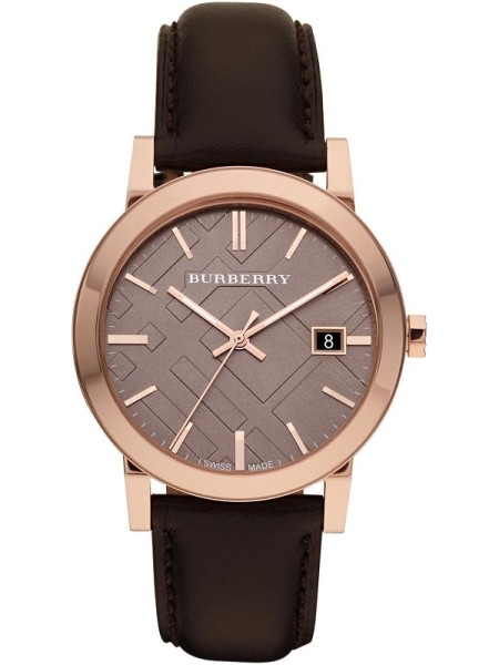 Burberry BU9013 men's watch, real leather strap