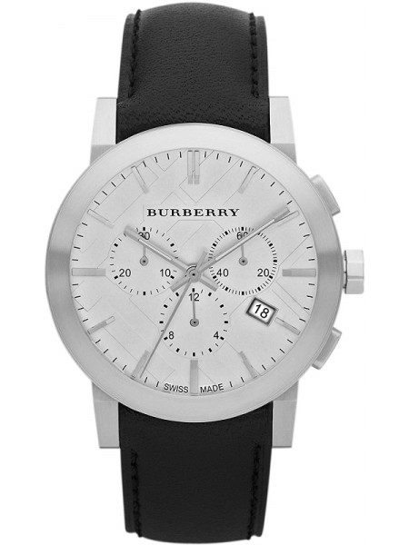 Burberry BU9355 men's watch, real leather strap