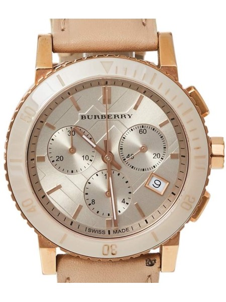 Burberry BU9704 Relógio para mulher, pulseira de cuero real