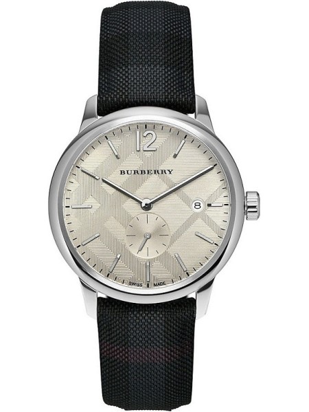 Burberry BU10008 men's watch, real leather strap
