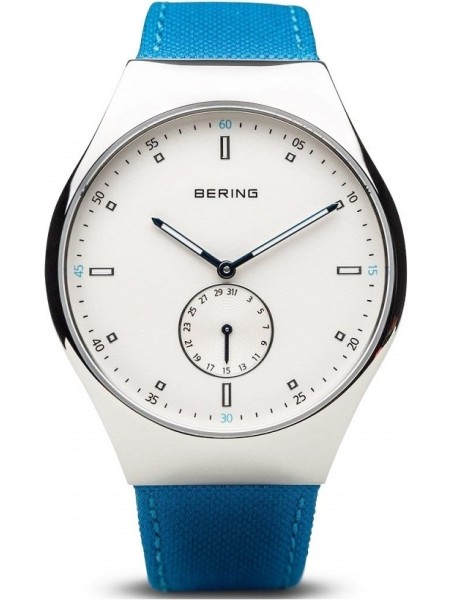 Bering 70142-604 men's watch, real leather / nylon strap