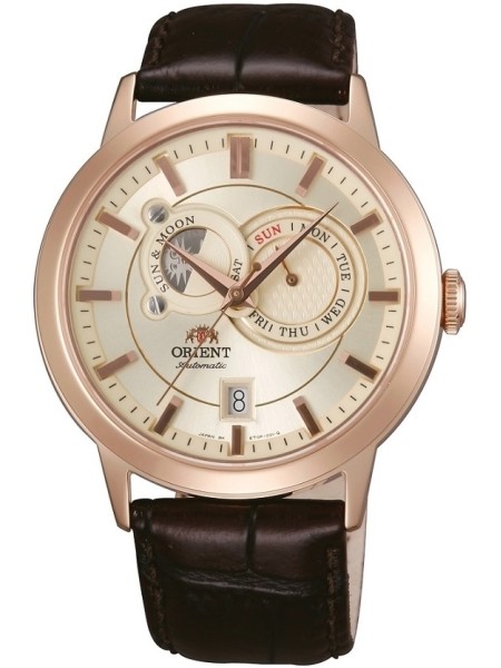 Orient Mondphase Automatik FET0P001W0 men's watch, real leather strap