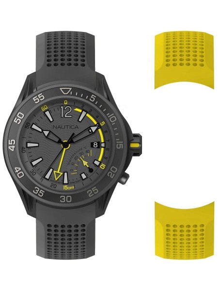 Nautica NAPBRW006 men's watch, silicone strap