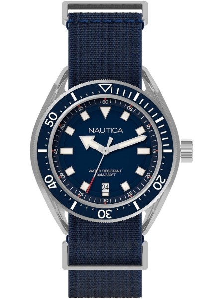 Nautica NAPPRF001 men's watch, cuir véritable strap