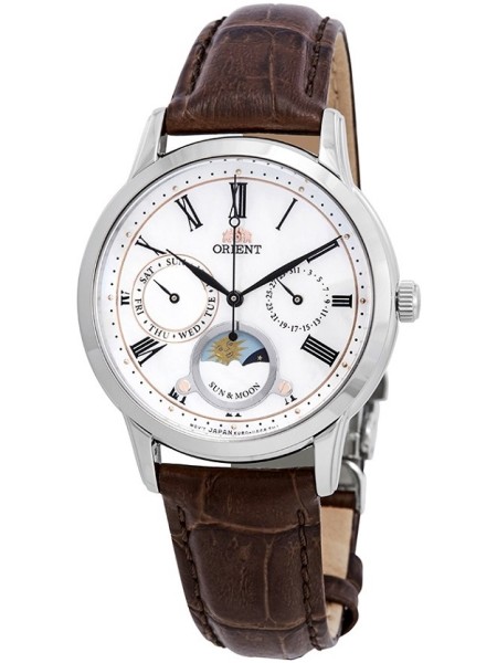 Orient Moonphase RA-KA0005A10B Γυναικείο ρολόι, real leather λουρί