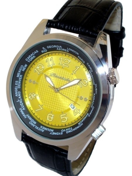Heinrichssohn HS1003Y men's watch, cuir véritable strap