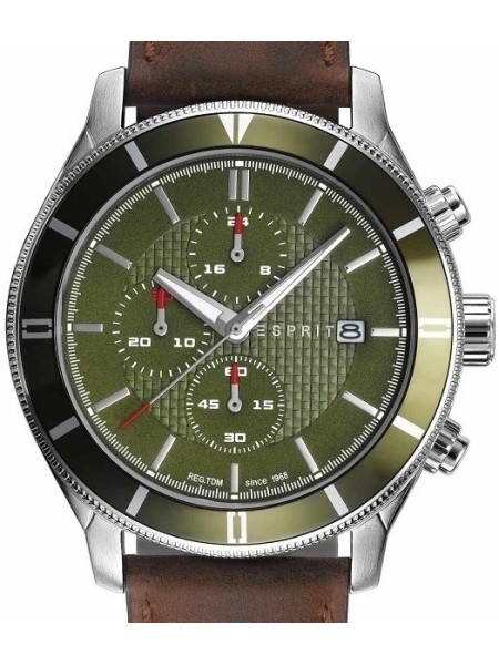 Esprit ES109431003 men's watch, real leather strap