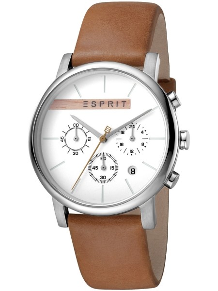 Esprit ES1G040L0015 herrklocka, äkta läder armband