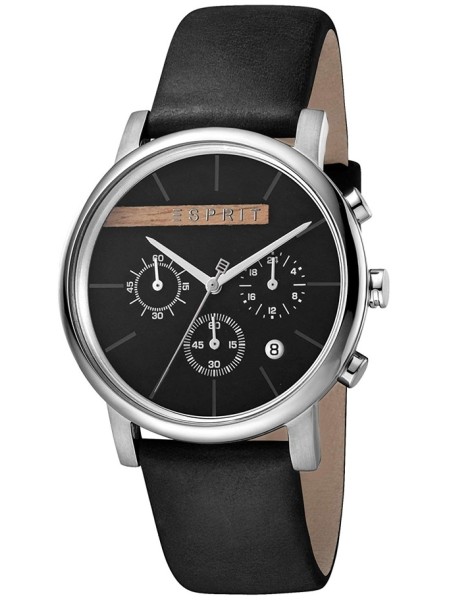 Esprit ES1G040L0025 men's watch, real leather strap