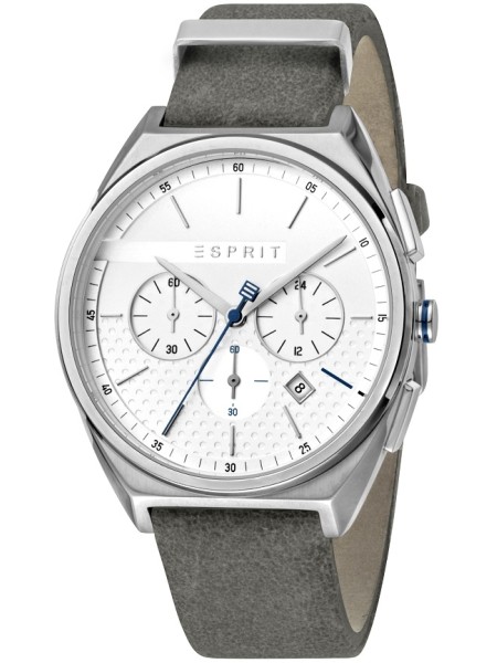 Esprit ES1G062L0015 herenhorloge, echt leer bandje