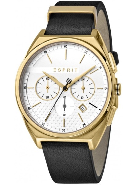 Esprit ES1G062L0025 herenhorloge, echt leer bandje