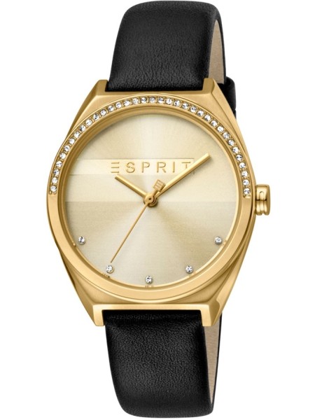 Esprit ES1L057L0025 damklocka, äkta läder armband