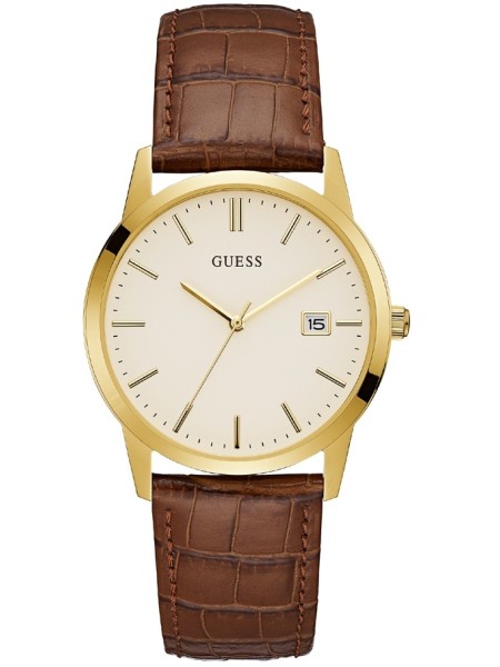 Guess W0998G3 men's watch, real leather strap