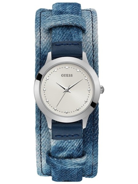 Guess W1151L3 ladies' watch, real leather strap