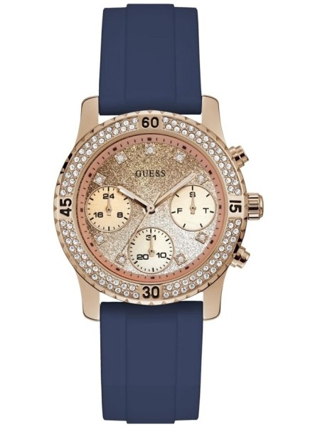 Guess W1098L6 Relógio para mulher, pulseira de silicona
