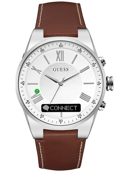 Guess C0002MB1 men's watch, real leather strap