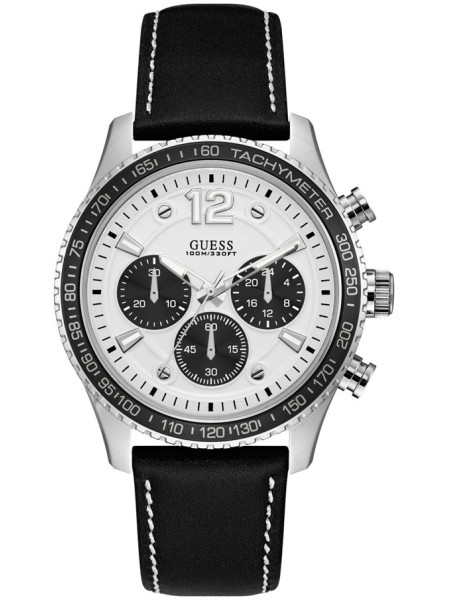 Guess W0970G4 men's watch, real leather strap
