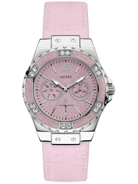Guess W0775L15 ladies' watch, real leather strap