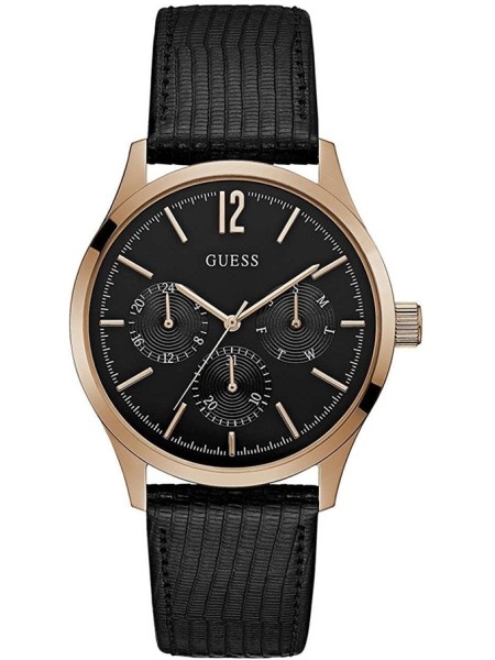 Guess W1041G3 men's watch, real leather strap