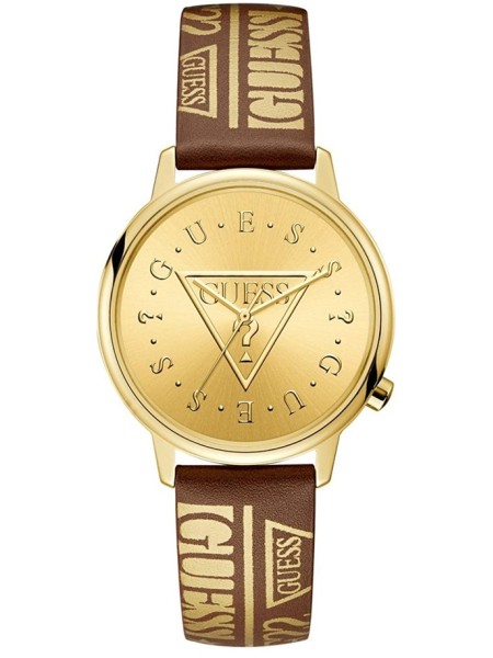 Guess V1008M2 ladies' watch, real leather strap