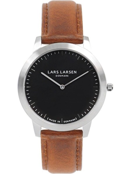 Lars Larsen 135SB-BR men's watch, real leather strap