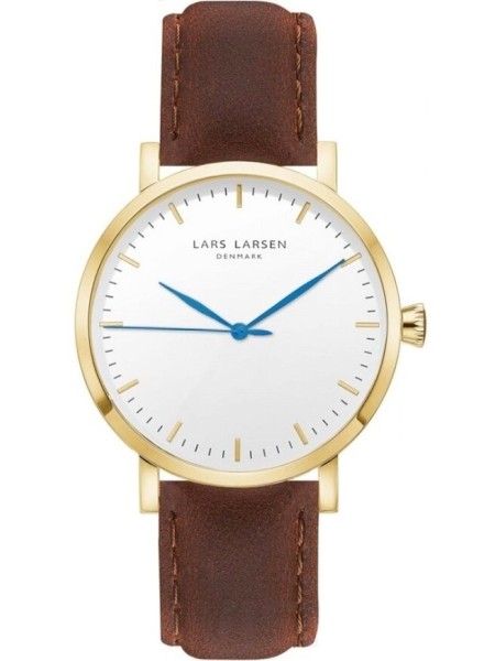 Lars Larsen WH143GW-STRAPVIN herenhorloge, echt leer bandje