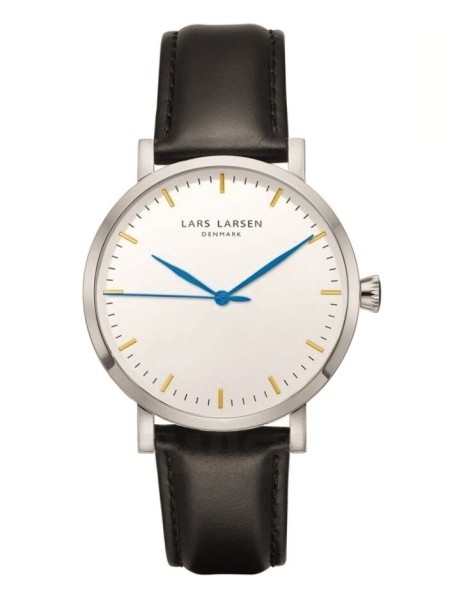 Lars Larsen 143SWD-SBLL20 herenhorloge, echt leer bandje