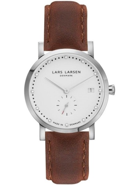 Lars Larsen WH137SW-BS18 damklocka, äkta läder armband