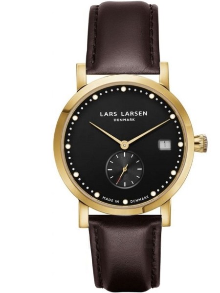 Lars Larsen 137GB-BLLG18 damklocka, äkta läder armband