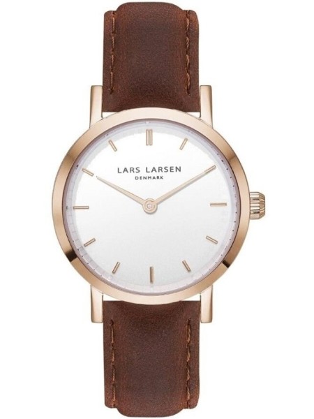 Lars Larsen WH127RB-BR18 damklocka, äkta läder armband