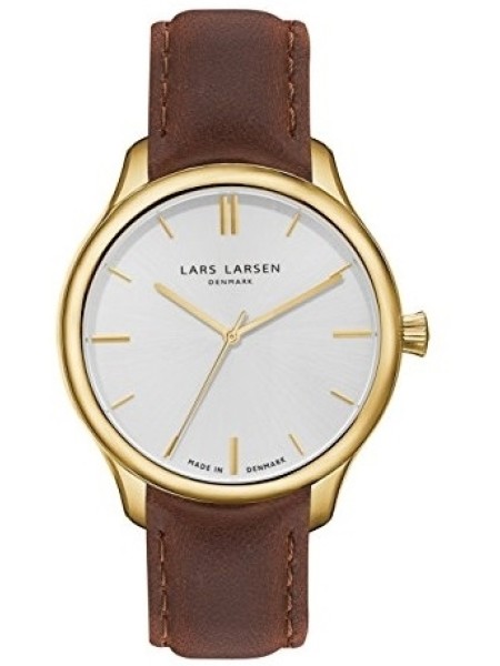 Lars Larsen WH120GB-BLG20 herrklocka, äkta läder armband