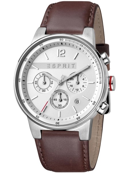 Esprit ES1G025L0015 herenhorloge, echt leer bandje
