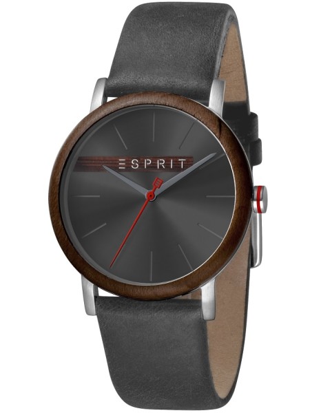 Esprit ES1G030L0055 herenhorloge, echt leer bandje