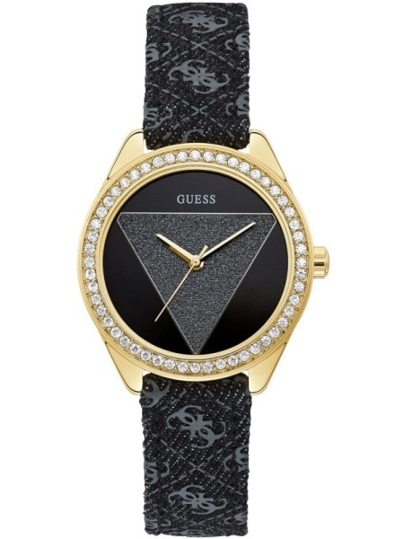 Guess W0884L11 ladies' watch, real leather strap
