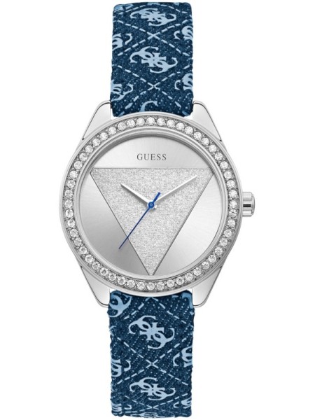 Guess W0884L10 ladies' watch, real leather strap