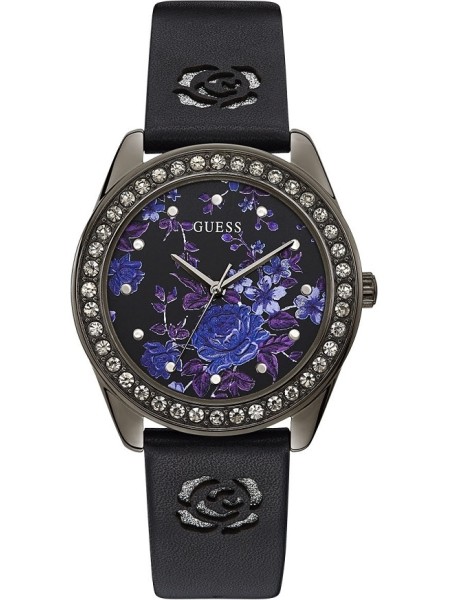 Guess W1277L1 ladies' watch, real leather strap