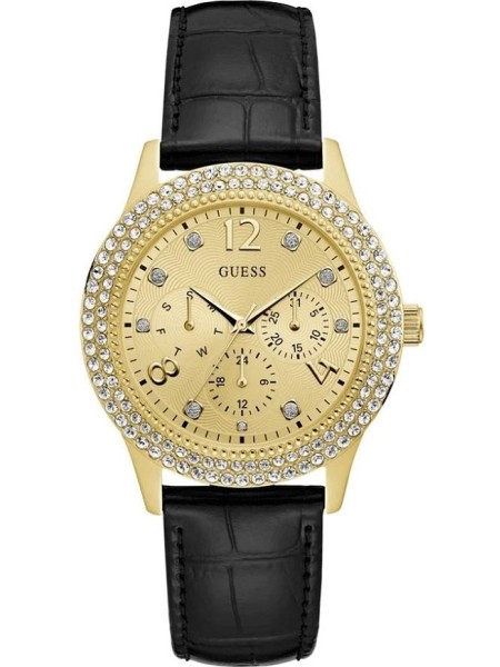 Guess W1159L1 ladies' watch, real leather strap
