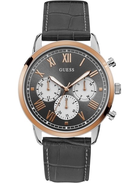Guess W1261G5 men's watch, real leather strap