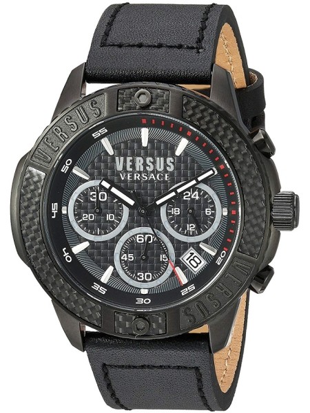 Versus by Versace VSP380217 herenhorloge, echt leer bandje