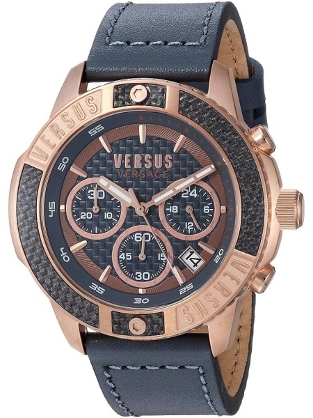 Versus by Versace VSP380317 herenhorloge, echt leer bandje