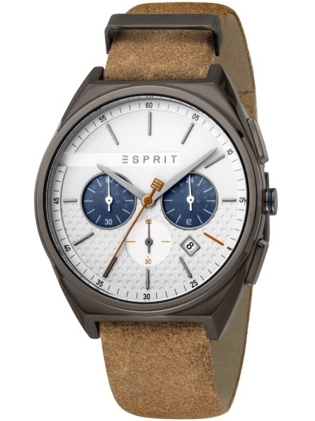 Esprit ES1G062L0045 herenhorloge, echt leer bandje