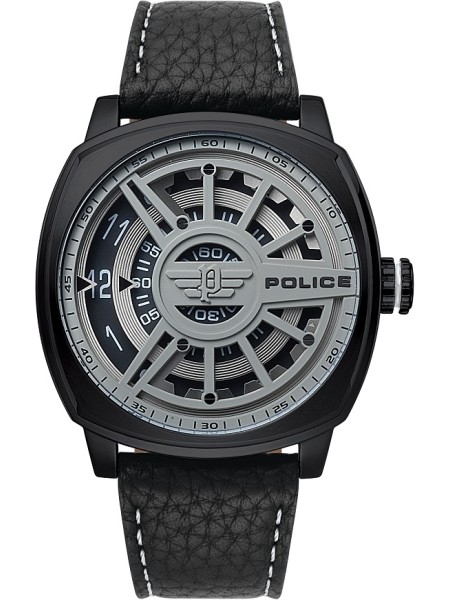 Police PL.15239JSB/01 herrklocka, äkta läder armband