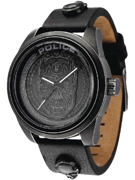 Police Apocalypse PL.14798JSQB/02 montre pour homme, cuir véritable sangle