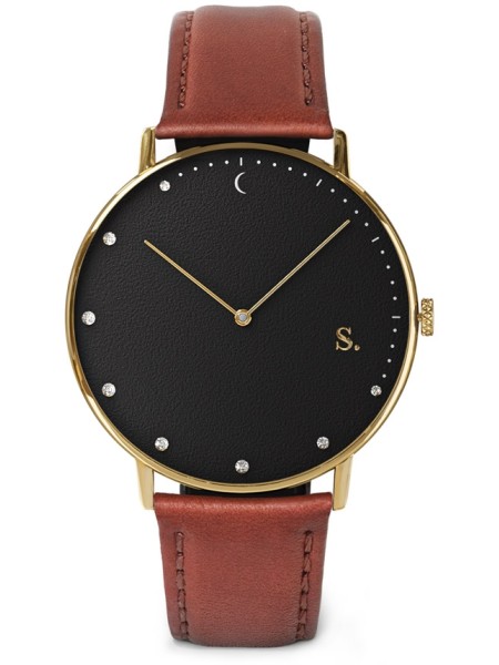 Sandell SDB38-BRL ladies' watch, real leather strap